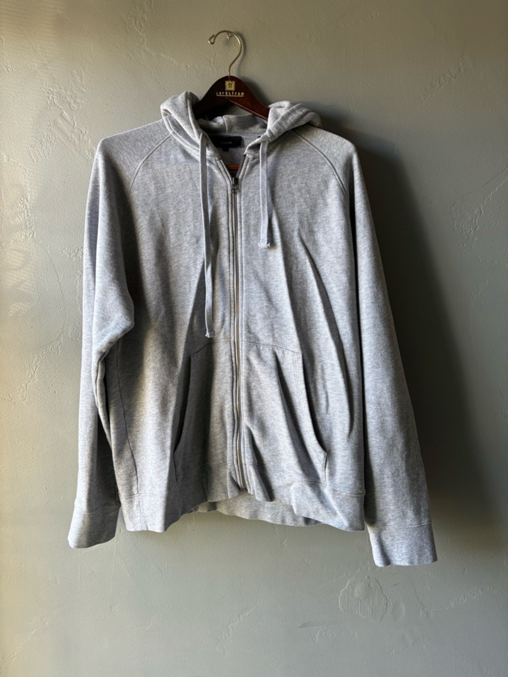 Vince. Gray Zip Up Hoodie ~ Size L